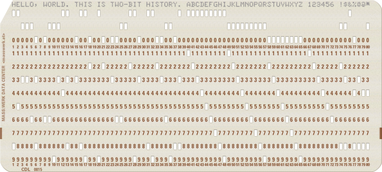 Punch Cards for Data Processing